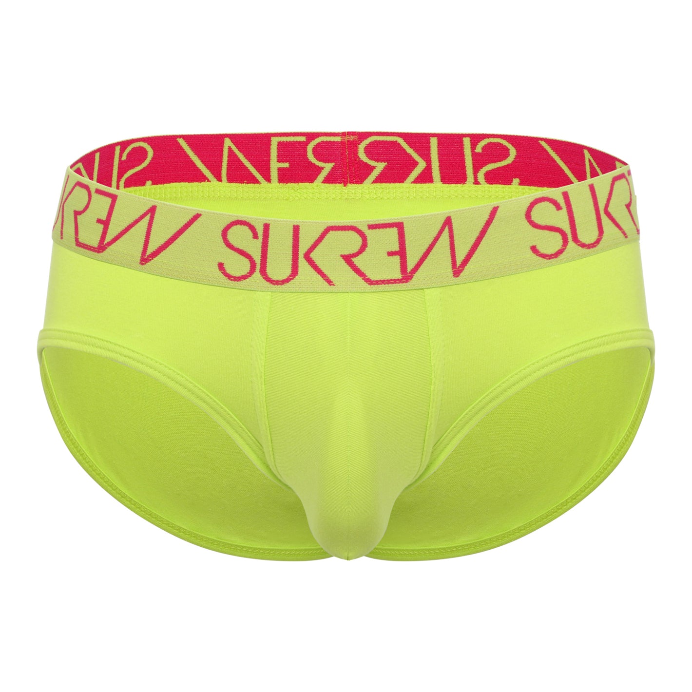 SUKREW Torrent Swim Brief Lime – Schwimmslip Für Herren Mit Gepolsterter Tasche & Schnelltrocknend